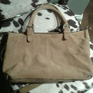 Tan Urban Outfitters Suede Purse